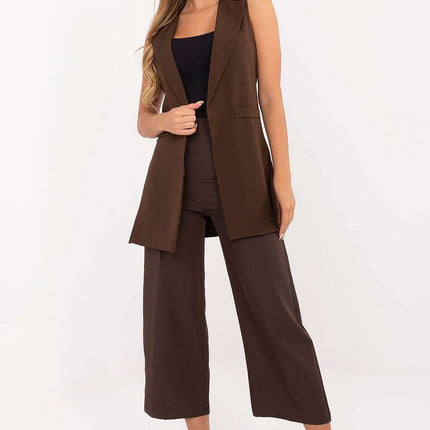 Women’s Tailored Polyester Gilet – Modern Sleeveless Vest - Très Elite