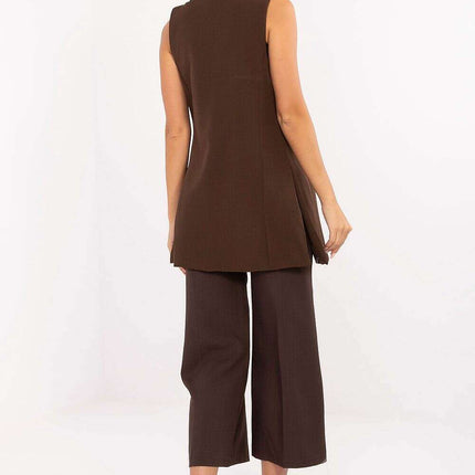 Women’s Tailored Polyester Gilet – Modern Sleeveless Vest - Très Elite