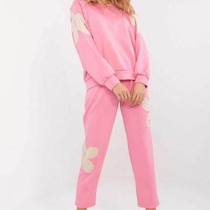 Womens Tracksuit Set 208147 Viscose Cotton Blend Beige - Très Elite