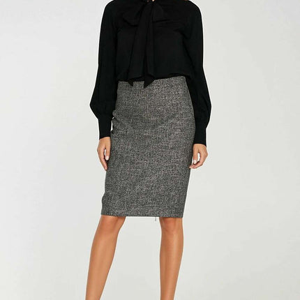Women's Viscose Scarf-Neck Blouse with Decorative Cuffs – Très Elite - Très Elite