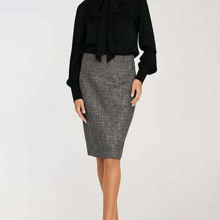 Women's Viscose Scarf-Neck Blouse with Decorative Cuffs – Très Elite - Très Elite