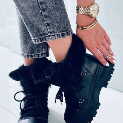 Women's Winter Snow Boots 170433 with Fur Insulation and Sporty Design - Très Elite