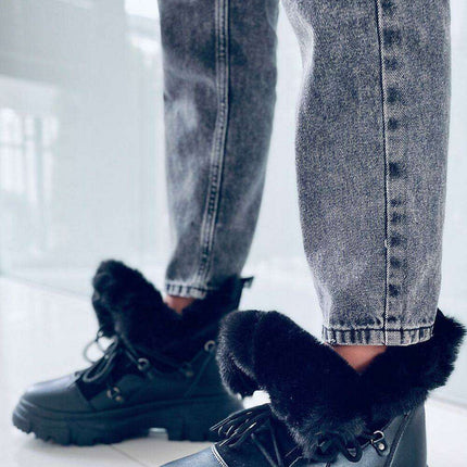 Women's Winter Snow Boots 170433 with Fur Insulation and Sporty Design - Très Elite
