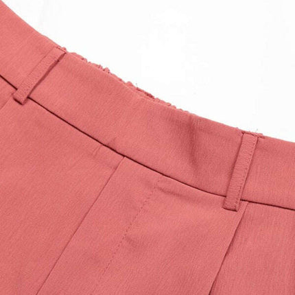 Women's Woven Casual Elastic Waist Cropped Pants - Très Elite