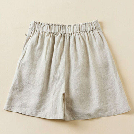Women's Woven Cotton Linen Baggy Shorts - Très Elite