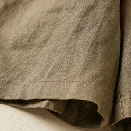 Women's Woven Cotton Linen Baggy Shorts - Très Elite