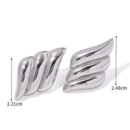 Women's earrings retro simple gold angel wings design earrings - Très Elite