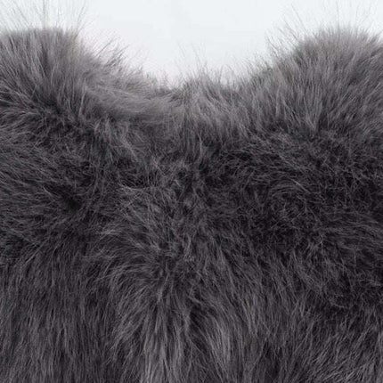 Women's faux fur cropped jacket - Très Elite
