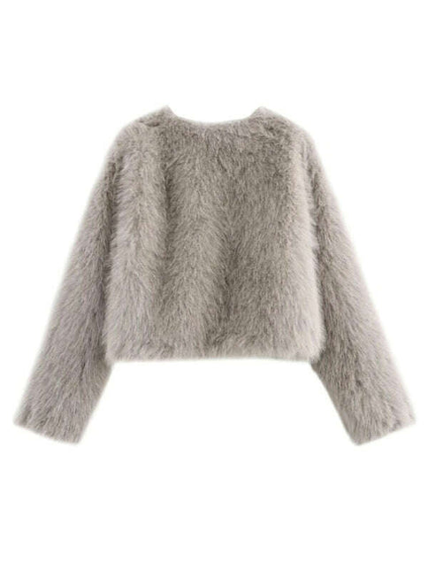 Women's faux fur cropped jacket