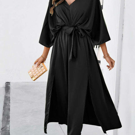 Women's new style elegant V-neck loose dress - Très Elite