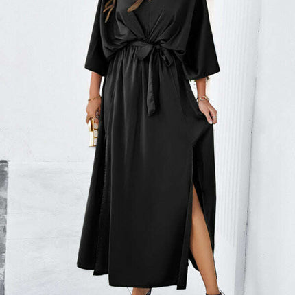 Women's new style elegant V-neck loose dress - Très Elite