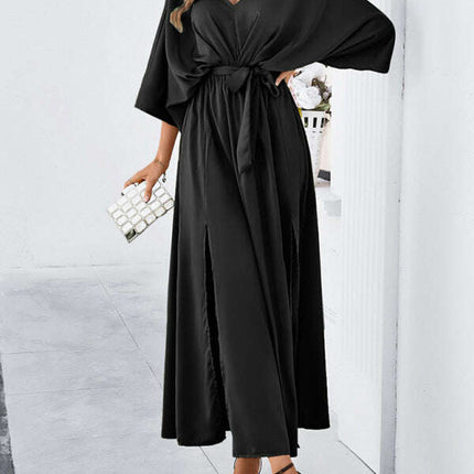 Women's new style elegant V-neck loose dress - Très Elite