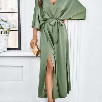 Women's new style elegant V-neck loose dress - Très Elite