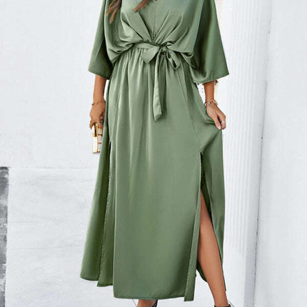 Women's new style elegant V-neck loose dress - Très Elite