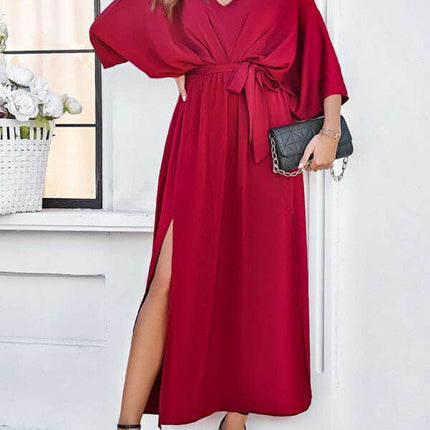 Women's new style elegant V-neck loose dress - Très Elite
