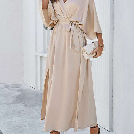 Women's new style elegant V-neck loose dress - Très Elite