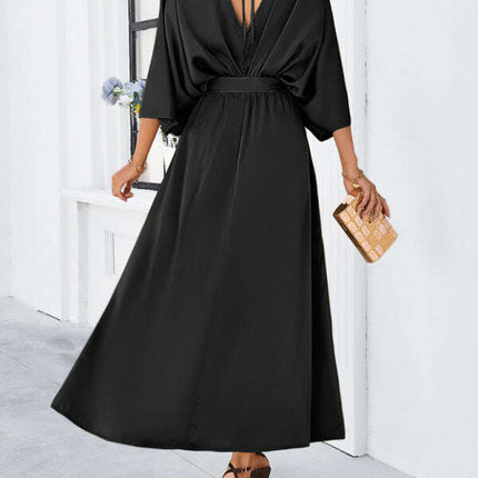 Women's new style elegant V-neck loose dress - Très Elite