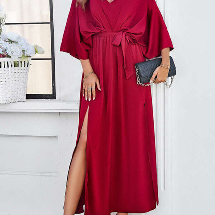Women's new style elegant V-neck loose dress - Très Elite