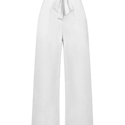 Women's trousers casual versatile wide leg trousers with belt - Très Elite