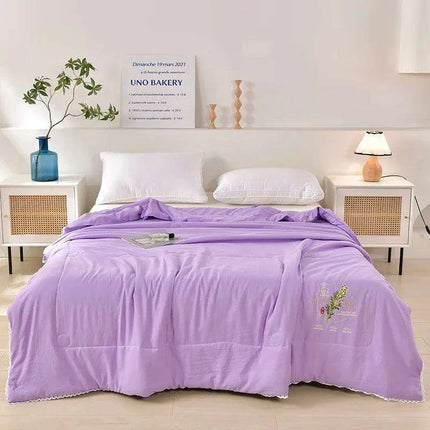 Wormwood Infused Lightweight Cotton Summer Quilt with Mosquito Protection..