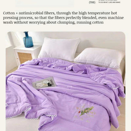 Wormwood Infused Lightweight Cotton Summer Quilt with Mosquito Protection - Très Elite