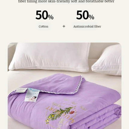 Wormwood Infused Lightweight Cotton Summer Quilt with Mosquito Protection - Très Elite