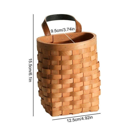 Woven Bamboo Wall Baskets for Elegant Plant and Flower Arrangement..