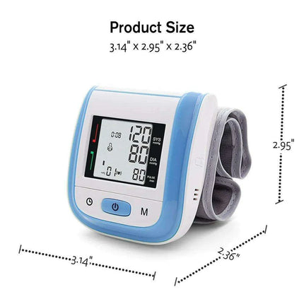 Wrist-Fit Digital Blood Pressure & Heart Rate Tracker for Optimal Health Monitoring - Très Elite