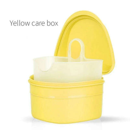 Y-Kelin Stylish Denture Care Kit with Complimentary Cleaning Tablets in Four Vibrant Colors - Très Elite