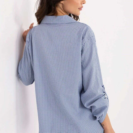 Yellow Plaid Long Sleeve Shirt for Women Model 210005 - Très Elite