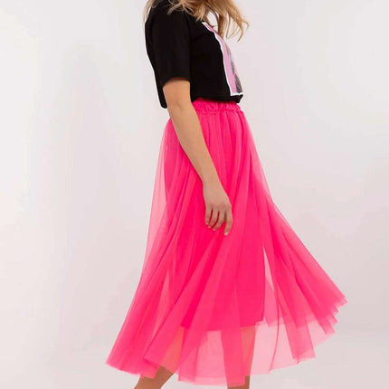 Yellow Tulle Midi Skirt Model 209831 By Italy Moda Label - Très Elite