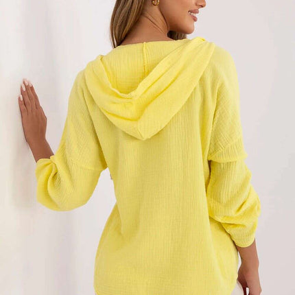 Yellow Womens Shirt Model 213247 Muslin Cotton Casual - Très Elite