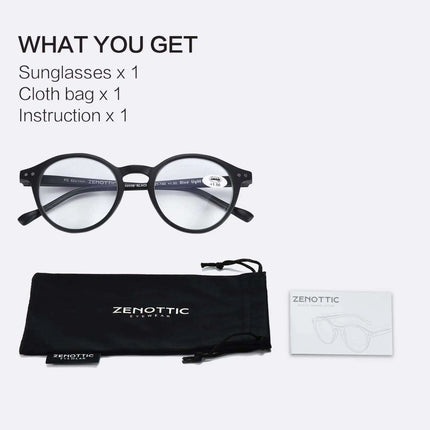 ZENOTTIC 2024 Retro Blue Light Blocking Reading Glasses - Chic Eyewear for Eye Protection and Better Sleep - Très Elite