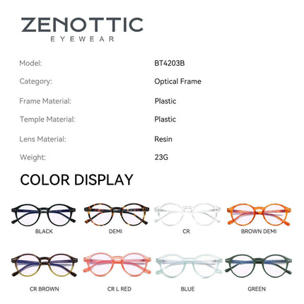 ZENOTTIC 2024 Retro Blue Light Blocking Reading Glasses - Chic Eyewear for Eye Protection and Better Sleep - Très Elite