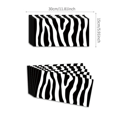 Zebra Chic City Lights Brick Stickers - Stylish Urban Home Decor Upgrade..