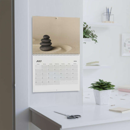 Zen Masterpieces 2024 Artistic Wall Calendar - Elevate Your Space with Elegance