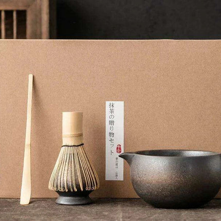 Zen Matcha Tea Set with Bamboo Whisk and Spoon - Très Elite