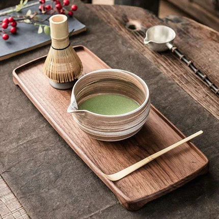 Zen Matcha Tea Set with Bamboo Whisk and Spoon - Très Elite