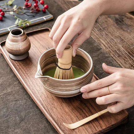 Zen Matcha Tea Set with Bamboo Whisk and Spoon - Très Elite