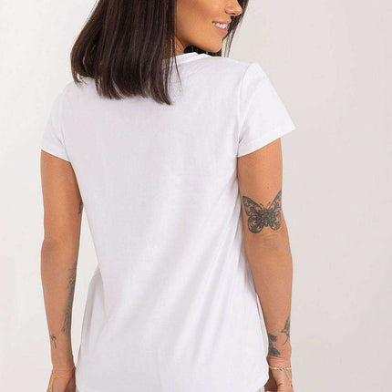Zircon-Accented Floral Cotton Top - Très Elite