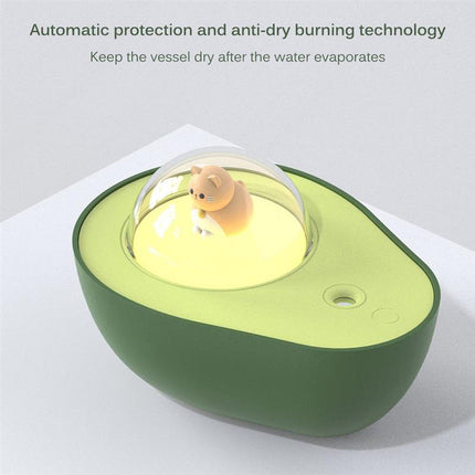 Peekaboo Studio Avocado Mini Spray Humidifier with Night Light & USB C