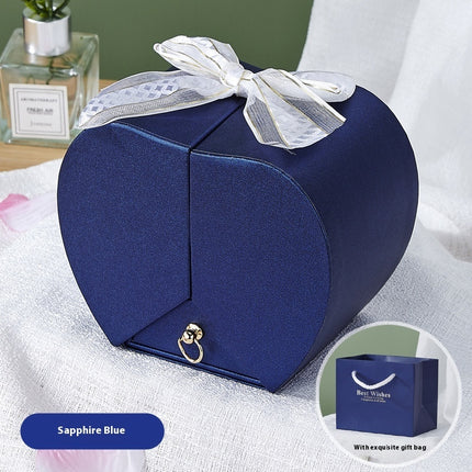 Peekaboo Studio Apple Rose Jewelry Box - Elegant Necklace & Ring Holde