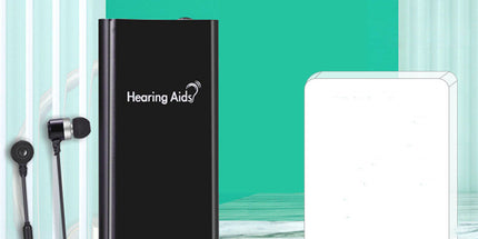 Box-Type Rechargeable Hearing Aid — 40dB Gain, USB, Black | Très Elite