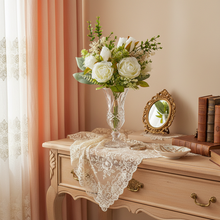 Peekaboo Studio Artificial Rose Bouquet - Elegant Home Decoration, Rea