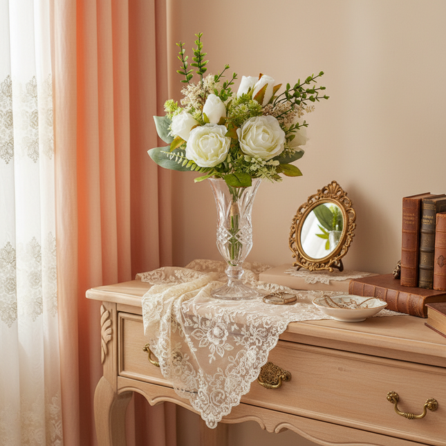 Peekaboo Studio Artificial Rose Bouquet - Elegant Home Decoration, Rea