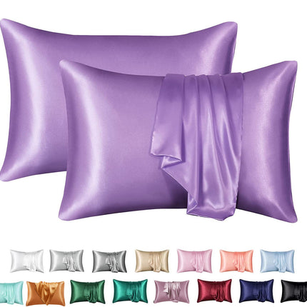 Silk Solid Color Satin Pillowcase Envelope Pillow