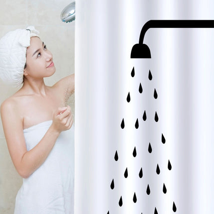 Waterproof Polyester Shower Curtain – 4 Colours, 2 Weights