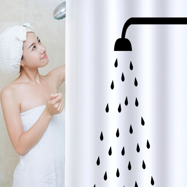 Waterproof Polyester Shower Curtain – 4 Colours, 2 Weights