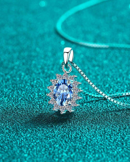 Radiant Elegance Lab-Created Diamond Necklace with Moissanite Highlights