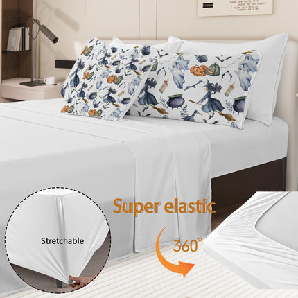 Peekaboo Studio 8-Piece Halloween Comforter Set with Witch Pattern